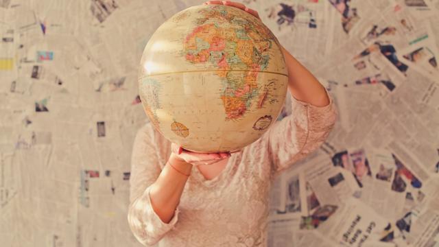 Big globe map world